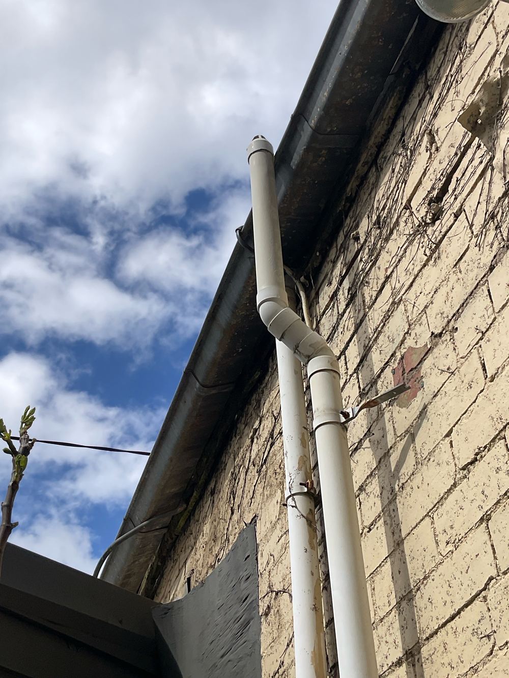 When a gutter becomes a footing problem