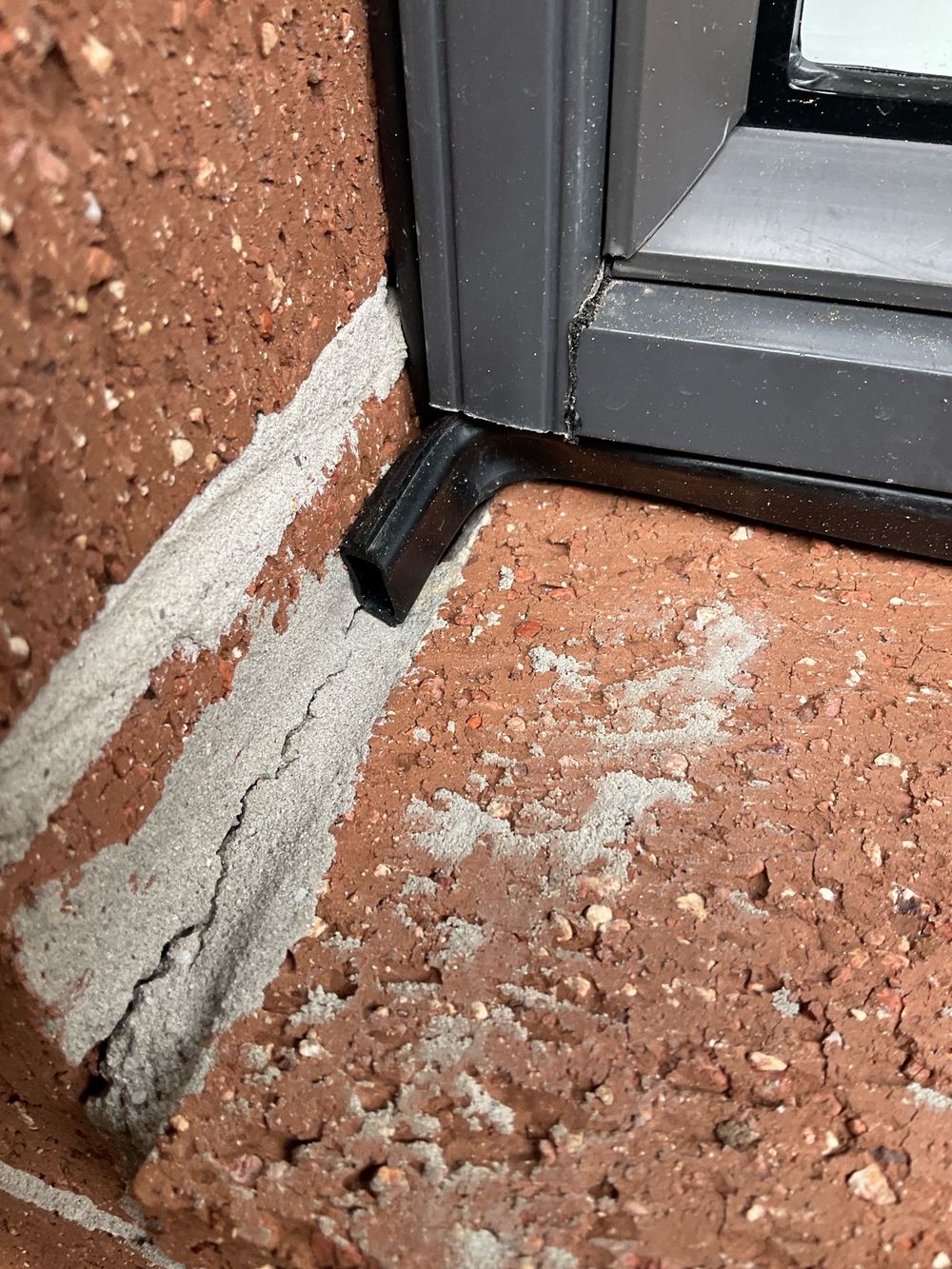 Window rubber flashing not sitting properly between frame and cladding, Wyndham Vale