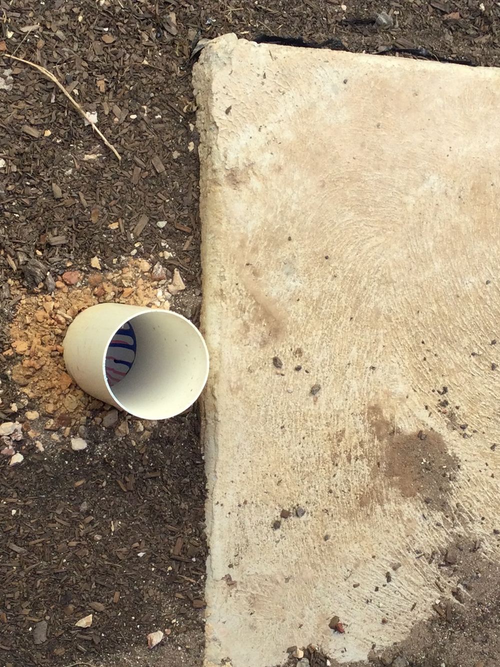 Stormwater pipe still uncapped when we came back for the reinspection, Wyndham Vale