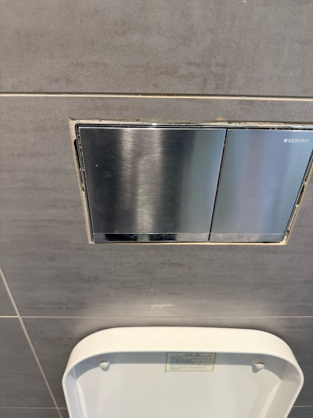 Voids in the shower wall grout needing maintenance, found during a pre-purchase inspection in Hawthorn