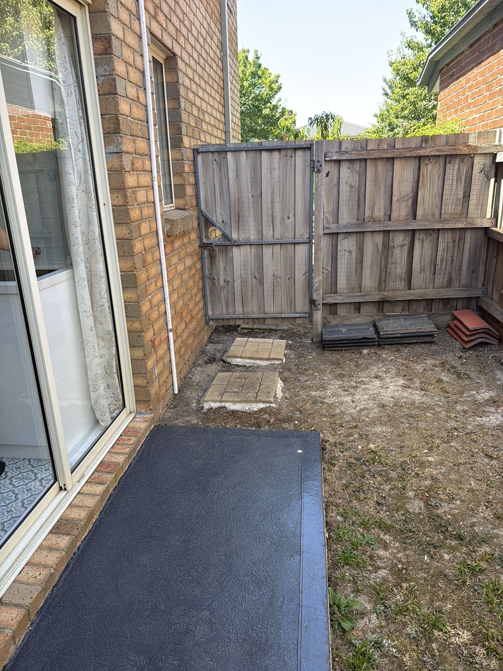 Paving falls holding water against the base of the wall, found during a pre-purchase inspection in Wantirna South