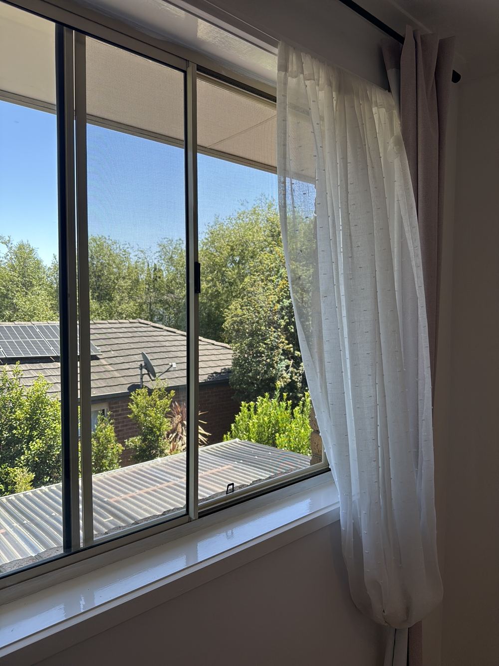 Upper floor bedroom windows without restrictors limiting the opening to 125mm, found during a pre-purchase inspection in Wantirna South