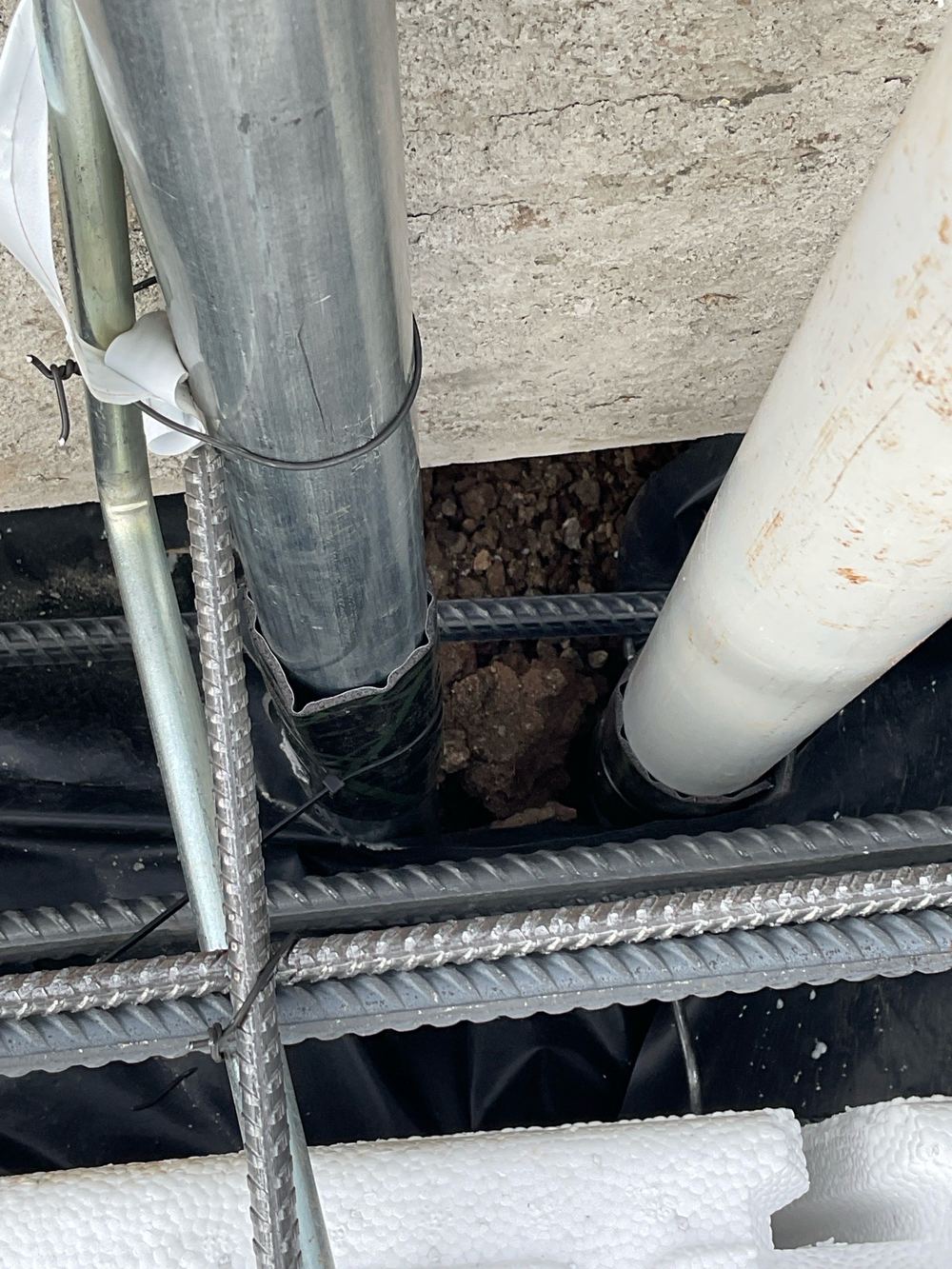Pipe penetrations through the vapour barrier left untaped, Hoppers Crossing, Wyndham Vale