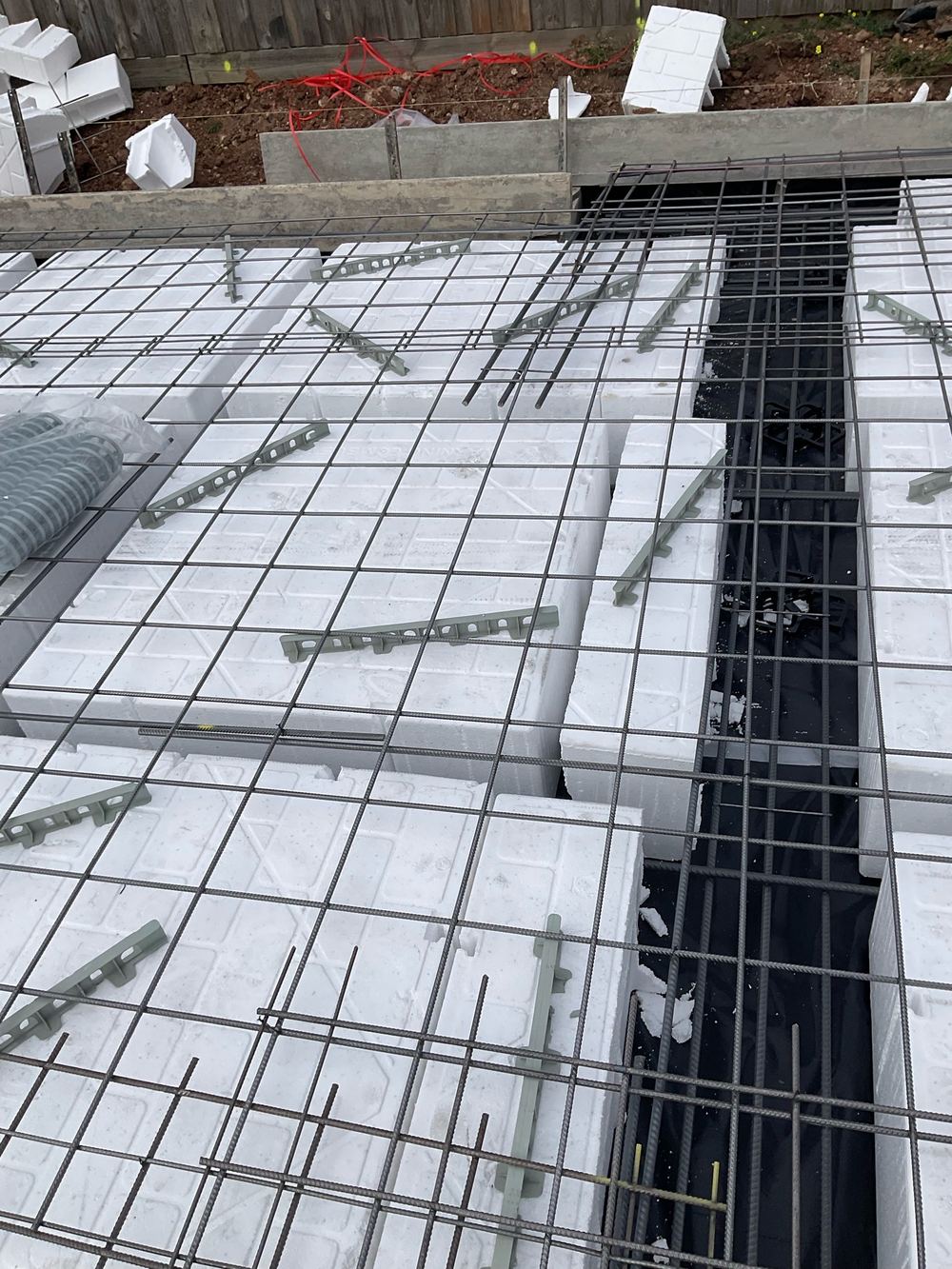 Waffle pods not laid out to the positions on the engineering, found during a slab pre-pour inspection in Hoppers Crossing